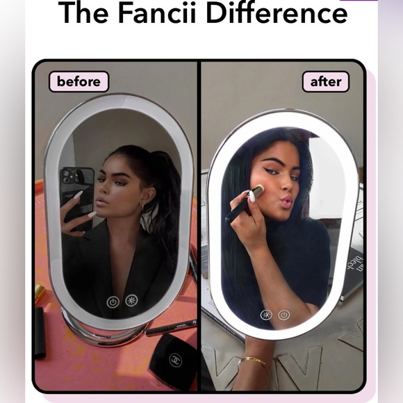 Fancii & Co Vera LED Vanity Makeup Mirror, black color, new in box - Picture 2 of 7